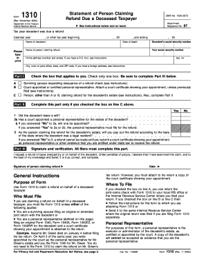 Ga Laws Concerning Person Claiming Refund Due a Deceased Taxpayer Form