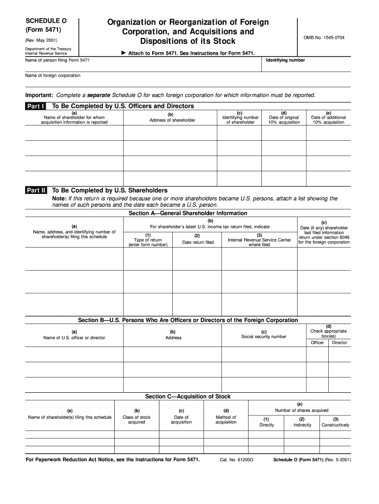  Schedule O Form 5471 2011