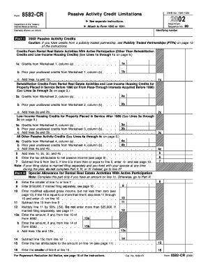 Form 8582 CR Fill in Version