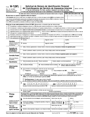 Form W 7SP Rev December Fill in Version