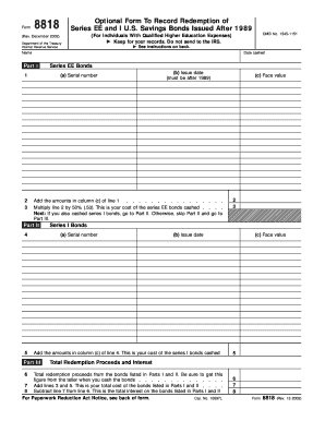 Form 8818 Rev December Fill in Uncle Fed&#039;s Tax*Board