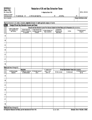 Form 1118 Schedule I Rev February , Not Fill in Capable