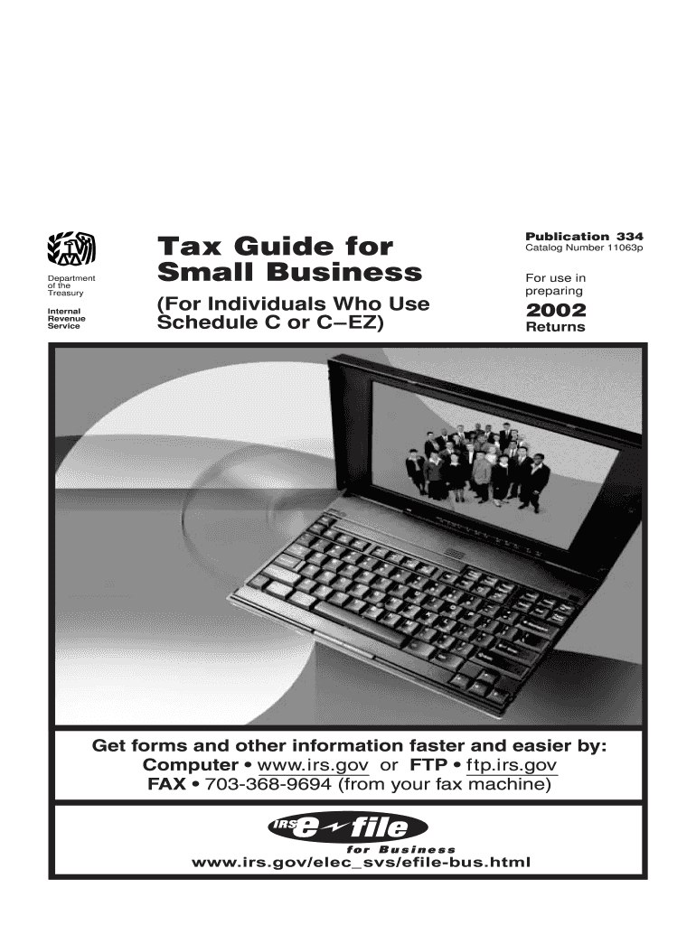 Publication 334 Tax Guide for Small Business for Individuals Who Use Schedule C or C EZ  Form