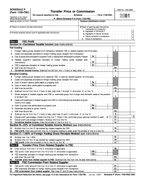 Form 1120 FSC Schedule P, Fill in Version