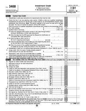 Form 3468 Fill in Version Investment Credit