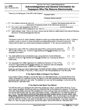 Form 9325 Rev November , Fill in Version