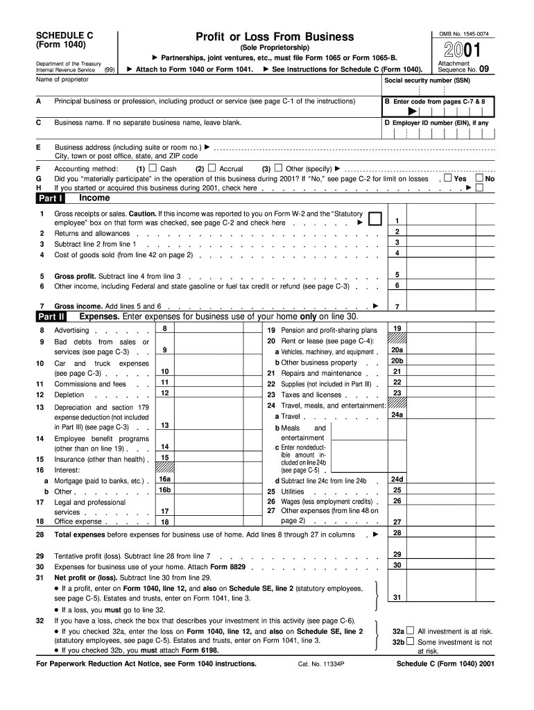 1040 Schedule C Instructions Line 2 Form