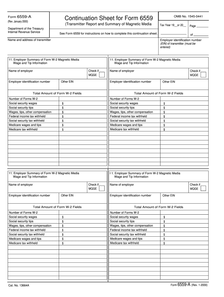 Irs Tax Form 6559a