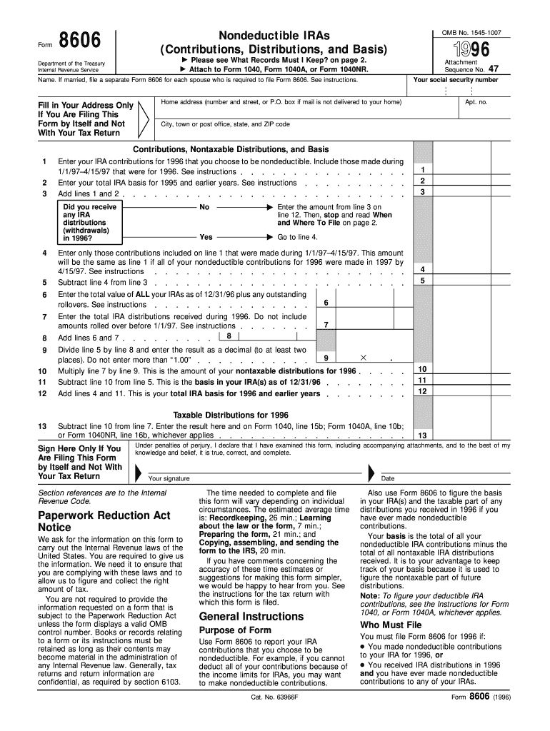  Form 8606 1996