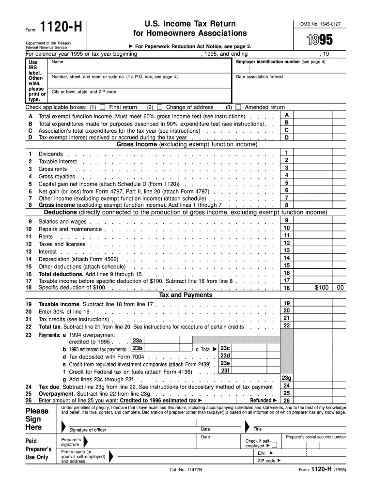 Income Tax Return for Homeowners Associations for Paperwork Reduction Act Notice, See Page 2  Form