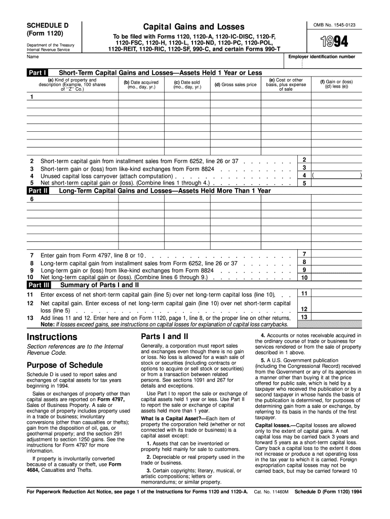  Form 1120 1994