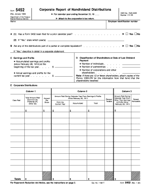 Form 5452 Instructions