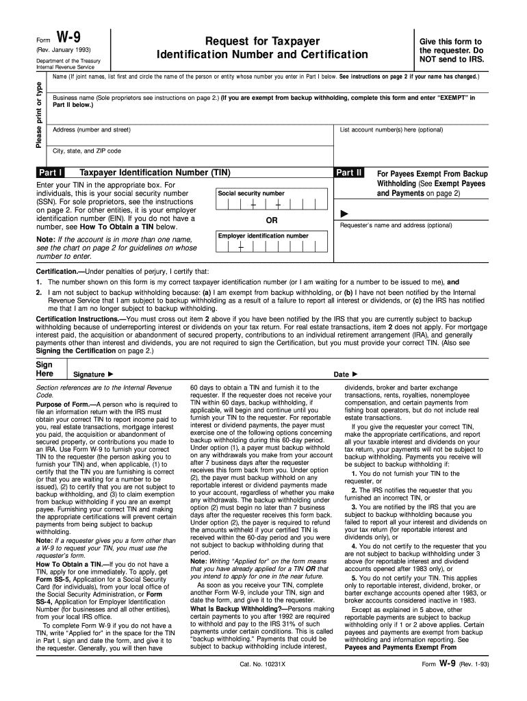  Form 1993