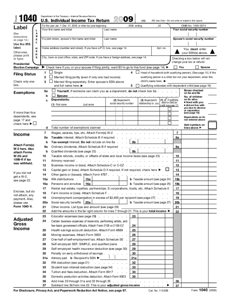  Form Tax 2009