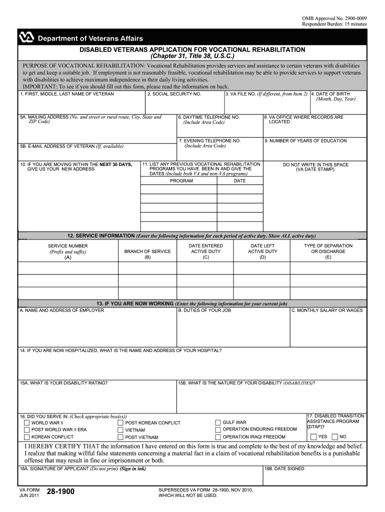  28 1900 Veterans Benefits Administration 2019