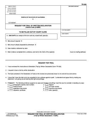 California Judicial Council Tr 205 Fillable Form