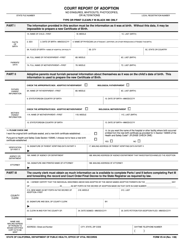  Vs 44 Form 2008