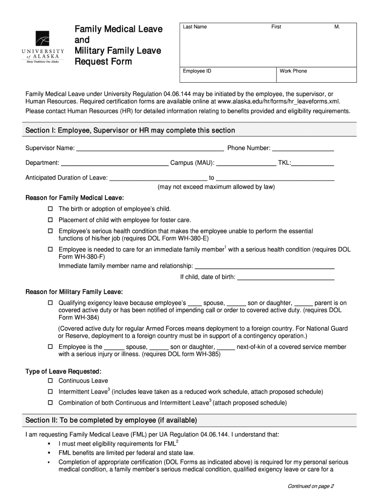 Get and Sign University of Alaska Fml Request Form Microsoft Word 2009-2022