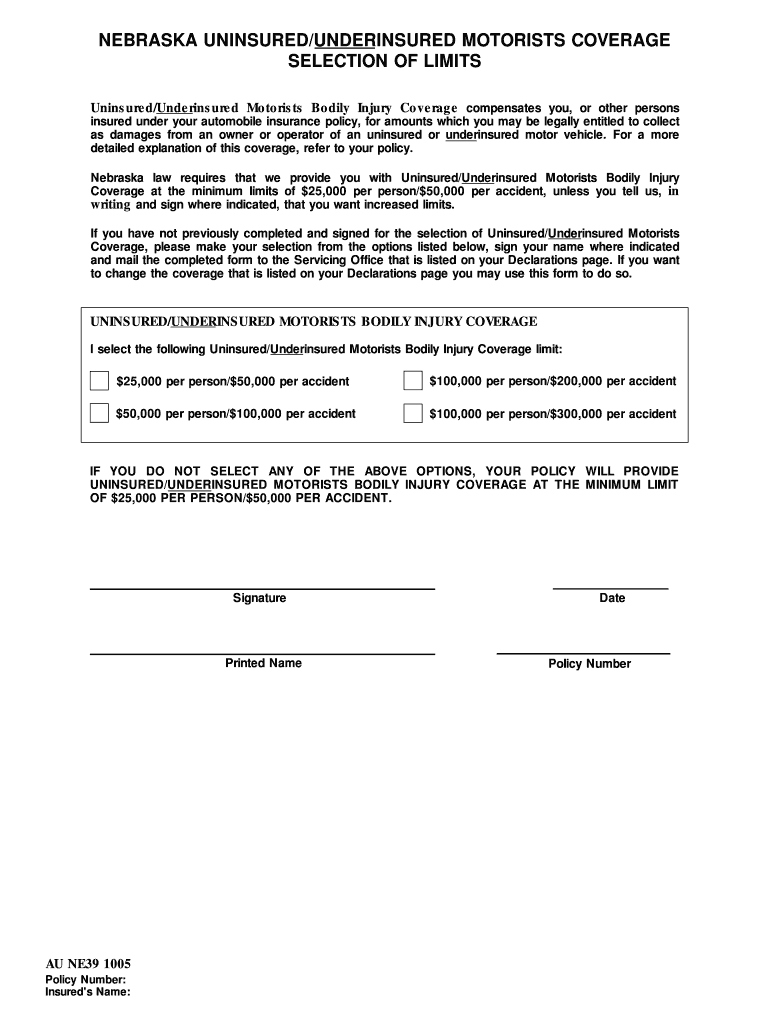 Get and Sign to Change the Coverage that is Listed on Your Declarations Page You May Use This Form to Do so