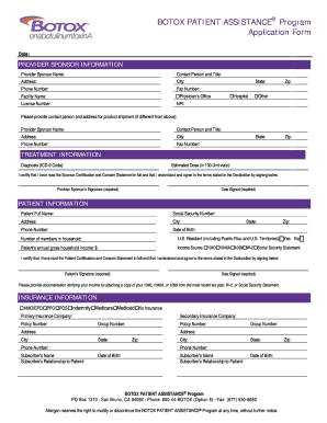  Patient Assistance Program Application Form