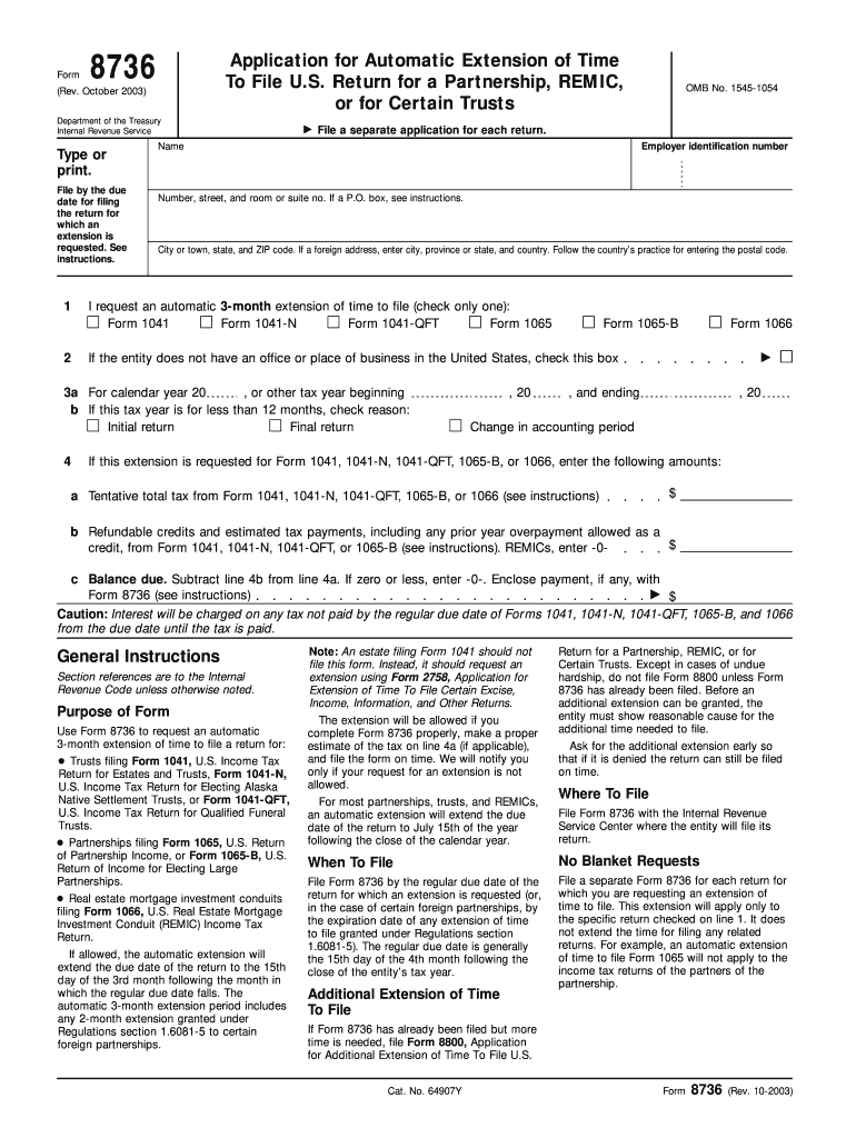 Irs Form 8736