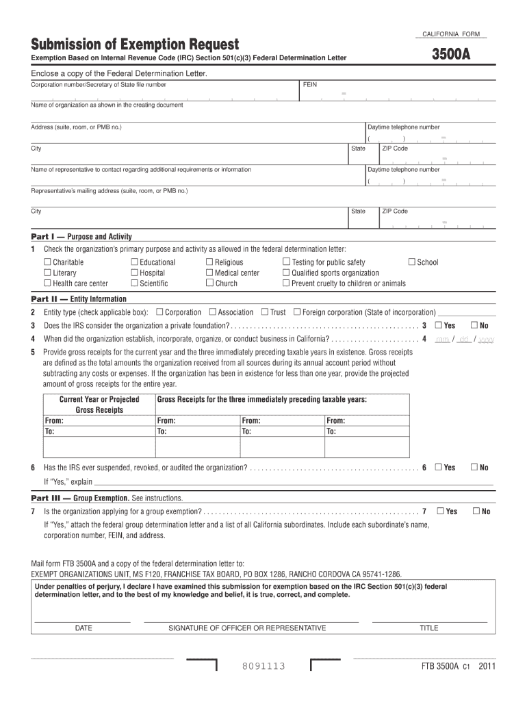  Ftb 3500a Fillable Form 2019