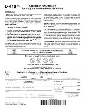 Printable Nc Form D 410