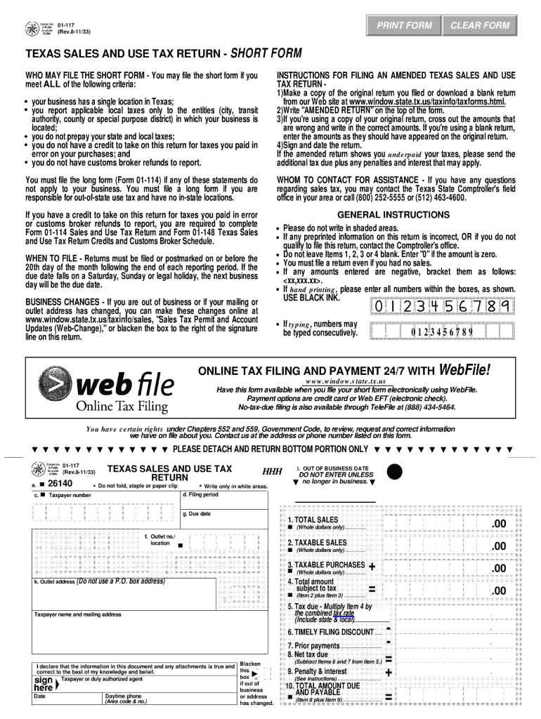  Sales Taxes Form Sample 2019