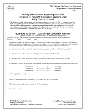 360 Degree Feedback Questionnaire PDF  Form