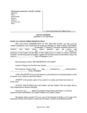 How to Fill Out a Quitclaim Deed  Form