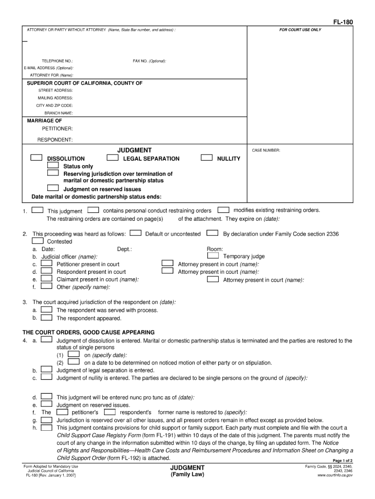  Fl 180 Form 2007