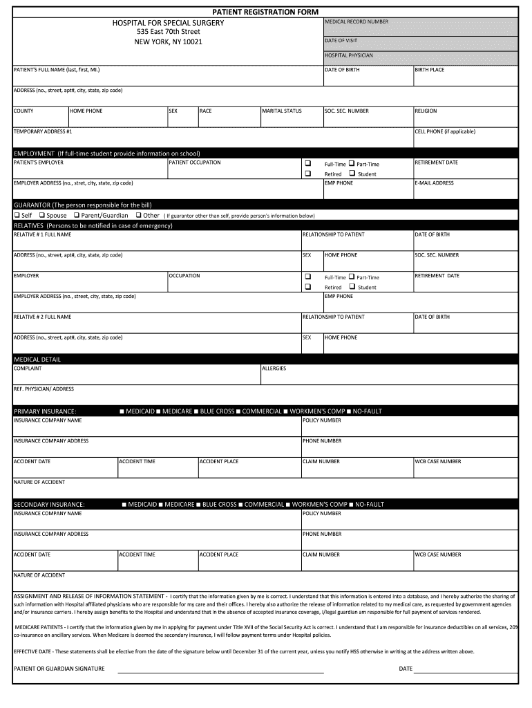 Surgery Form