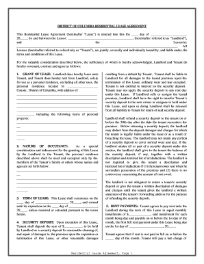 Sample Residential Lease Agreement Form