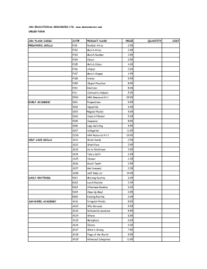 Www Abaresources Com ORDER FORM ABA ABA Resources