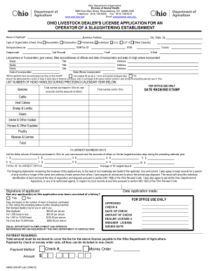 Oh Livestock Dealer  Form