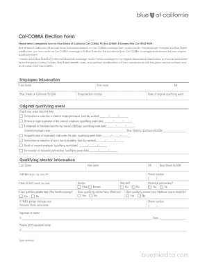Sample Cobra Enrollment Form and Letter