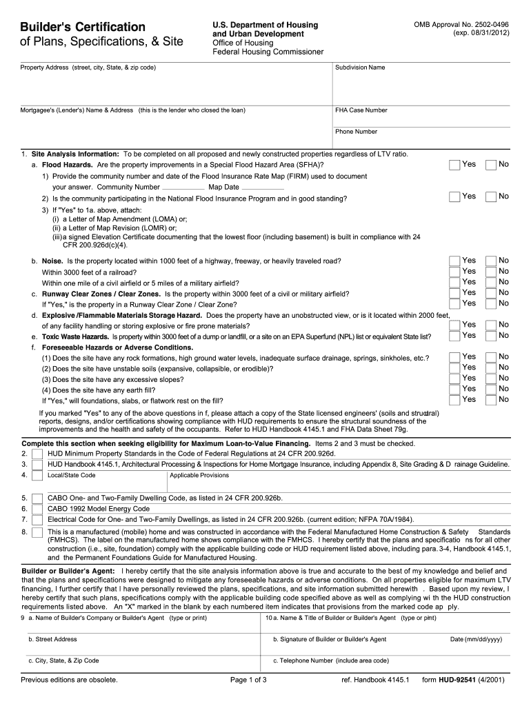  Omb Approval No 2502 0496 Form 2018-2024