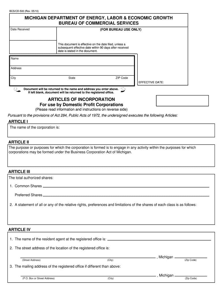 Bcscd 500 Rev 0510 Form