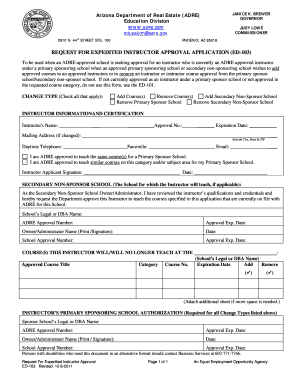 Arizona Department of Real Estate Forms