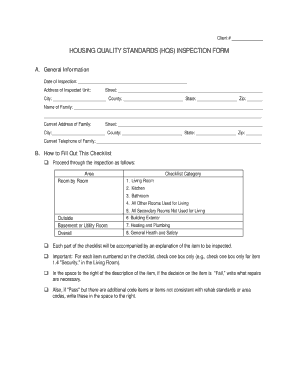 Hqs Inspection Form