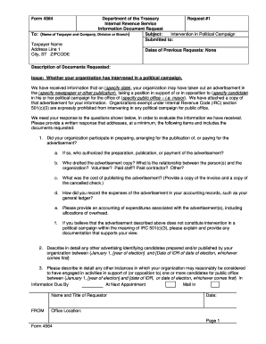 Irs Form 4564 Mandatory Tax Shelter Idr