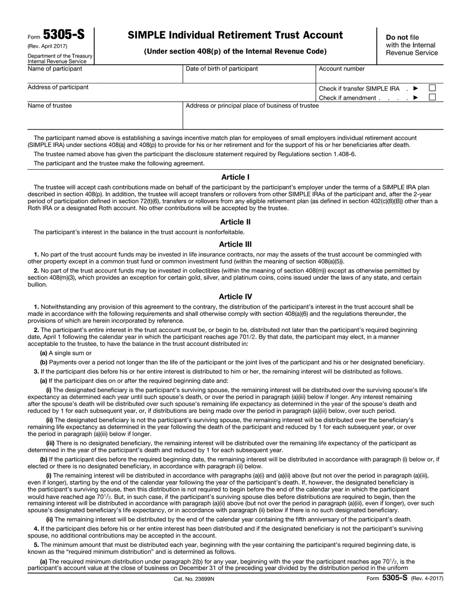  5305 Sep Form 2017-2024