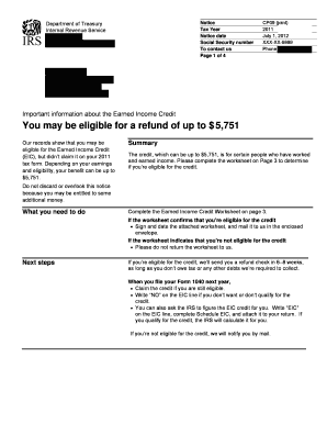 Form 8009 a Cp Notice