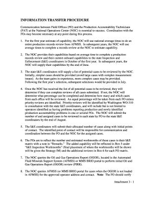 3 Information Transfer Procedure Bureau of Land Management Blm