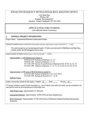 Project Name Espenscheid Ranches Conservation Project Blm  Form