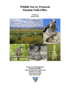 Wildlife Survey Protocols Blm  Form