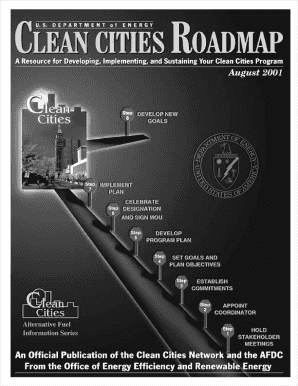 Clean Cities Roadmap Guide to Clean Cities Designation Ntl Bts  Form