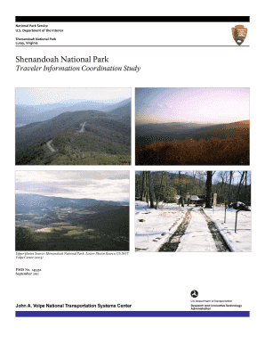Shenandoah National Park National Transportation Library Ntl Bts Form