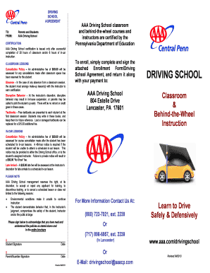  Driving School Brochure 2013