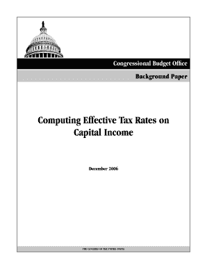 Computing Effective Tax Rates on Capital Income Congressional  Form